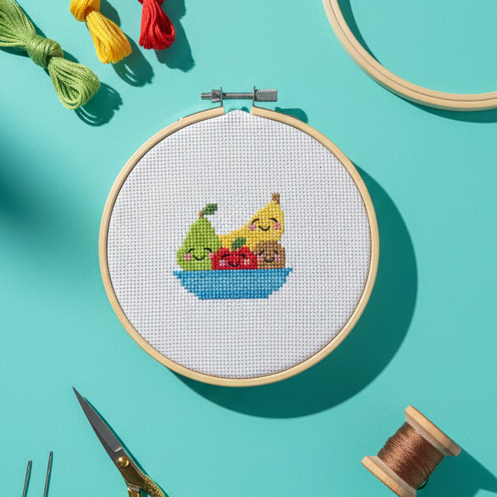 Fruit Bowl Cross Stitch Kit