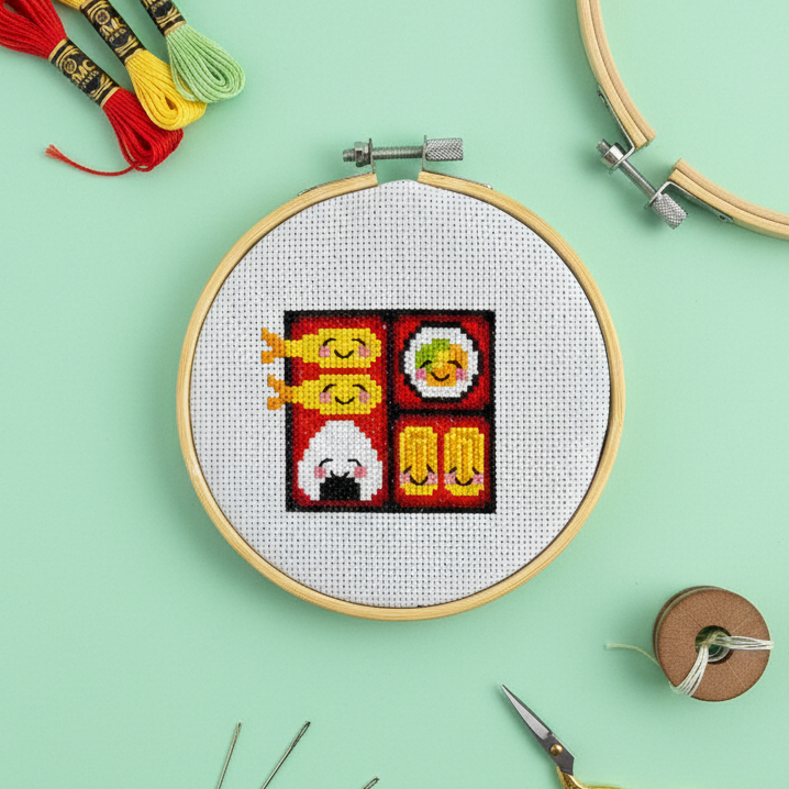 Bento Box Cross Stitch Kit